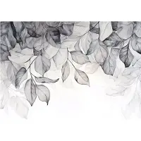 WALLARENA - Fotobehang - 250x175 cm - Fototapete met vochtige bladeren voor slaapkamer en salon, vliesbehang