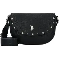 U.S. POLO ASSN. Schoudertas zwart / parelwit
