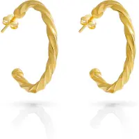 Orphelia 'Beverly' Dames 925 Sterling Zilveren Hoops - Goud ZO-7554/G
