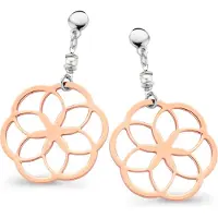 Orphelia 'Zahara' Dames 925 Sterling Zilveren Oorbellen - Zilver/Roze ZO-7182