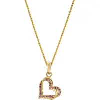 Orphelia 'Cecilia' Dames 925 Sterling Zilveren Hangertje met Ketting - Goud ZH-7584/R