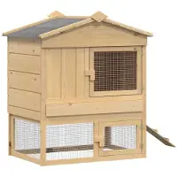 vidaXL Kippenhok Bruin 75 x 60 x 89 cm Massief grenenhout