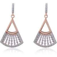 Orphelia 'Carina' Dames 925 Sterling Zilveren Oorbellen - Roze ZO-7436
