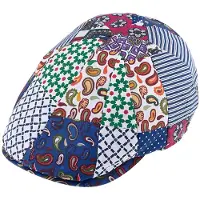 Fiebig Flatcap paisley patroon zomer 100% Katoen patchwork maat 57