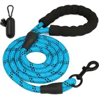 BOTC Hondenriem - Reflecterende - Met Poepzakjeshouder - 2 Meter - Blauw