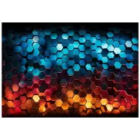 WALLARENA - Fotobehang - 200x140 cm - Hexagonen 3D voor jongens, trends wanddecoratie