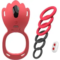LONGZIMING Butterfly Vibrator - Bondage Seksspeeltje met 6 Cockringen - App Control - 9 Vibraties - Voor Koppels - Stil Clitoris Massager