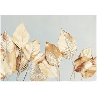 WALLARENA - Fotobehang - 350x250 cm - gouden bladeren abstract fototapete voor slaapkamer en salon van bevlieshang