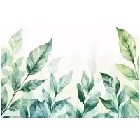 WALLARENA - Fotobehang - 350x250 cm - groene bladeren natuur slaapkamer woonkamer vliesbehang