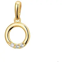 The Jewelry Collection Geelgouden Hanger rondje zirkonia 4019615