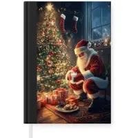 MuchoWow Kerstman - Haard - Donker - Kerst - Cadeau - Kerstcadeau voor mannen, vrouwen en kinderen