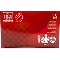 Faire Red condooms - aardbeiensmaak - 144 stuks