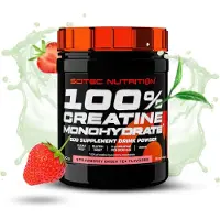 Scitec Nutrition - 100% Creatine Monohydrate (300 gram - Strawberry/Green Tea) - Aardbei - 60 doseringen - creatine poeder - creatine monohydraat