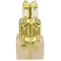 DK Design Daan Kromhout - Vaas - Cadeautjes Vaas - Keramiek - 10×21 cm - Sand/Gold - Creme /Goud