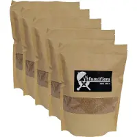Famiflora BBQ rookmot - Natuurlijk (5 stuks á 1500 gram) - Ideaal rookmeel voor vis, rund- en varkensvlees