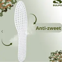 Sulpo Anti-zweet, inlegzolen, maat 43, militaire ruit, schoen versterken, luchtcirculatie, binnenzool, schoenen zool, kunststof