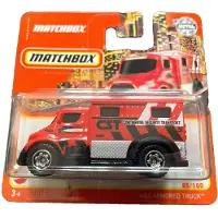 Matchbox MBX ARMORED TRUCK CST CONTINENTAL SECURITY TRANSPORT 85/100 RED 1:64 METAL SHORT CART