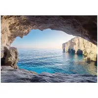 WALLARENA - Fotobehang - 150x105 cm - 3D oceaanlandschap voor slaapkamer en woonkamer