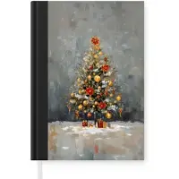 MuchoWow Kerstboom - Cadeaus - Rood - Goud - Kerst - Cadeau - Kerstcadeau voor mannen, vrouwen en kinderen