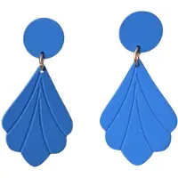 Charme Bijoux Oorbellen -waaier -blauw-