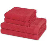 Ross Sonstiges 2 X handdoek 2 X douchehanddoek - in set 4 pack Rubin