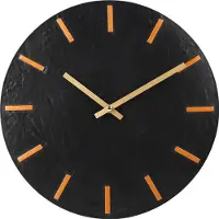 Sensahome Wandklok Paris - Moderne Industriële Klok Rond - Minimalistisch Design - - Ø30cm - Zwart