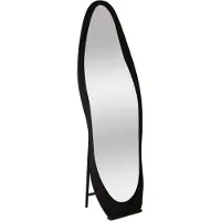 Sensahome Asymmetrische Staande Spiegel – Houten Frame – 160x55 cm – Zwart