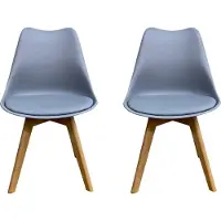 Lina Bella Eetkamerstoelen - Set van 2 - Woonkamerstoel - Grijs