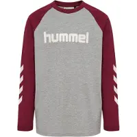 Hummel Functioneel shirt grijs gemêleerd / bourgogne