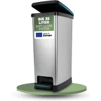 Novaliv Grote Prullenbak met deksel - Pedaalemmer 35L met soft-close systeem - Stevige afvalemmer met deksel & voetpedaal - Geurdichte keukenemmer en nog veel meer - Pedaalemmer afvalcontainer