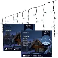 Lumineo Kerstverlichting - 2x - IJspegel - helder wit - 750 cm - 175 led lampjes - ijspegelverlichting