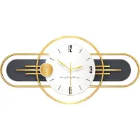 Sensahome Wandklok Shanghai - Luxe Klok Goud - Exclusief Design - Grote Wandklok - Ø38cm - Zwart/Goud