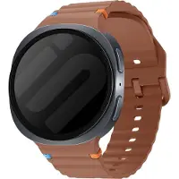 Strap-it Wave Siliconen Band (Bruin) geschikt voor Samsung Galaxy Watch 9 (40/44mm) / Watch 8 (40/44mm) / 8 Classic (46mm)