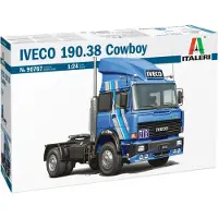 Italeri Modelbouwpakket Auto - 90767 Iveco Fiat 190.38 Cowboy Truck - Europese Vrachtwagen Plastic - 1:24 - Modelbouw