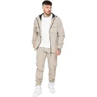 Enzo Milano Heren Poly Cargo Trainingspak Set