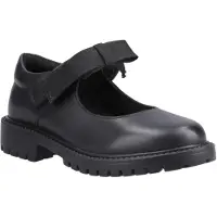 Hush puppies Astrid Bow Meisjes Zwart Leren Schoenen