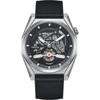 Heritor Automatic Amadeus semi-skelet lederen bandhorloge