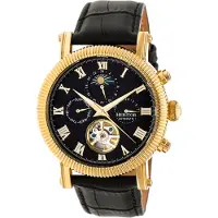 Heritor Automatic Heritor automatisch Winston semi-skelet lederen band horloge