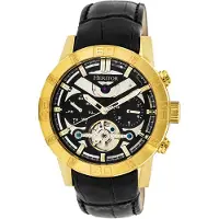 Heritor Automatic Heritor automatisch Hannibal semi-skelet lederen band horloge
