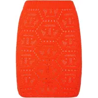 Philipp Plein Gebreide Korte Rok Monogram