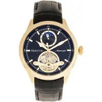Heritor Automatic Heritor Automatische Gregory Semi-Skelet Leather-Band Horloge