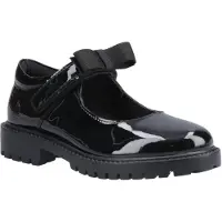 Hush puppies Astrid Bow Meisjes Zwart Leren Schoenen