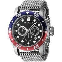 Invicta Pro Diver 47630 Heren Horloge - Quartz Uurwerk - Roestvrij Staal met zwarte Wijzerplaat - 48mm