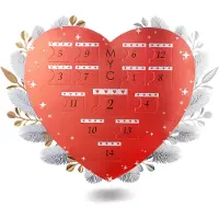 MYC Paris Surprise Heart Adventskalender - 14 juwelen - Goud, roségoud, zilver en kristal