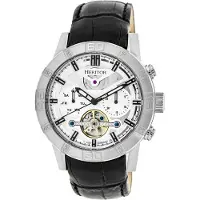 Heritor Automatic Heritor automatisch Hannibal semi-skelet lederen band horloge