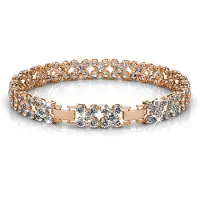 MYC Paris Bloemige armbanden - Roségoud en kristal