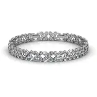 MYC Paris Bloemige armbanden - Zilver en kristal