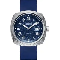 Heritor Automatic Davenport horloge met gegraveerde leren band en datum