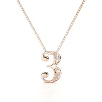 MYC Paris Nummer 3 hangers - Roségoud en kristal