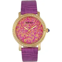 Bertha Courtney horloge met leren band en opaal wijzerplaat